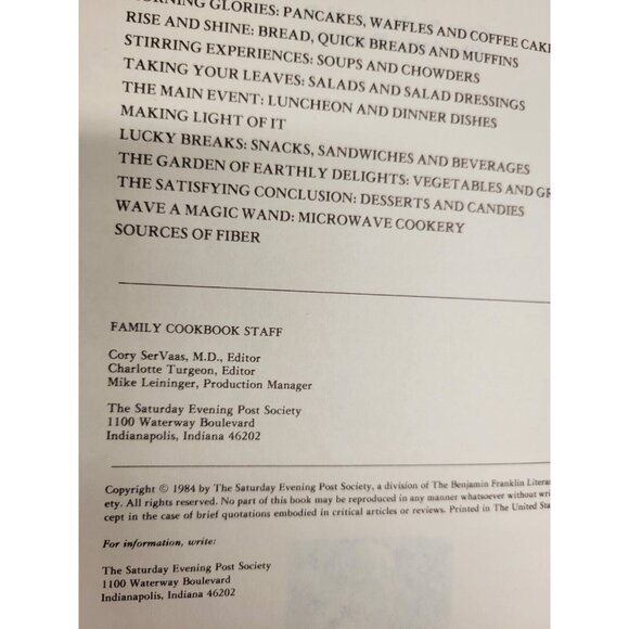 1984 The Saturday Evening Post Health Recipes Family Cookbook Vintage Paperback - Picture 6 of 10